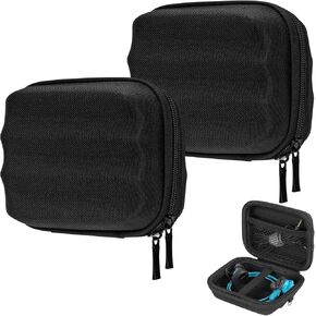 Hard Shell Storage Case Compatible with Audio-Technica, JBL, Panasonic, Beats, Sennheiser, Sony Durable EVA Earphone Case with Internal Mesh Pocket, Shockproof, Water-Resistant Black