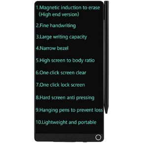 LCD Writing Tablet, 11.5in Double Display Erasable Reusable Electronic Drawing Pads, Electronic scratchpad for Kids and Adults Black