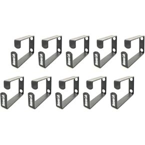 Metamas Lab - 10 Pack Metallic 1U D Ring Cable Manager Ring Network Rack Cable Management Ring Cable Management Hook for Network Patch Cables, Fiber Optic, Power Cords - Made in Taiwan