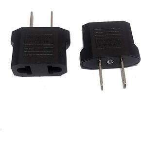 Europe EU to USA US CA Canada Travel Adapter Plug Converter (2 Pack)