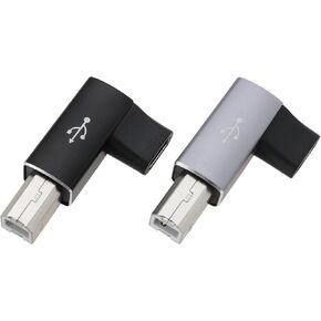 2Pcs Female USB C to Male MIDI Adapter USB C Female to Midi 90 Degree Adapter Compatible with Printers MIDI Electric Pianos Synthesizers USB Microphones