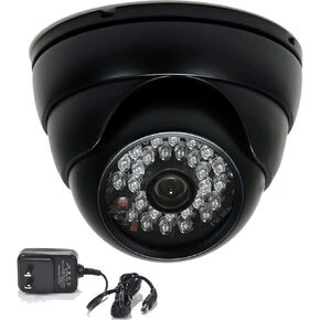 VideoSecu 700TVL Day Night Outdoor Security Camera Vandal Proof Built-in 1/3" Effio CCD Wide View Angle Lens 28 Infrared LEDs for CCTV DVR Home Surveillance with Power Supply 1PA