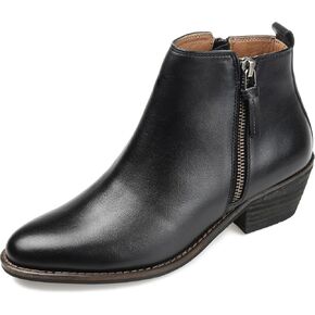 Womens Charlotte Leather Ankle Boots Black 7 Medium (B,M)