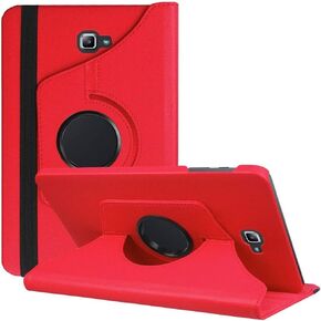 Case for Samsung Galaxy Tab A 10.1 (2016), EKVINOR PU Leather Protective 360 Degree Rotating Tablet Cover Case Stand Function for Tab A 10.1 inch (SM-T580/SM-T585, No Pen Version) - Black