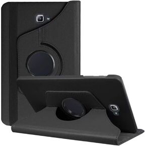 Case for Samsung Galaxy Tab A 10.1 (2016), EKVINOR PU Leather Protective 360 Degree Rotating Tablet Cover Case Stand Function for Tab A 10.1 inch (SM-T580/SM-T585, No Pen Version) - Black