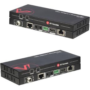 AV Access HDBaseT HDMI Extender Over Single Cat5e/6/6a/7 4K@60Hz (230ft/70m), 1080P (330ft/100m), with Ethernet Port, HDR10+, YUV4:2:0, HDCP 2.2, Plug & Play, IR Return & PoE, Smart EDID