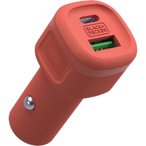 BLACK+DECKER USB C Car Charger, Compact 38W 2-Port, LED Indicator Type C Charger with Power Delivery/Quick Charge, Compatible with iPhone 17 16 15 14 13 Series, Pixel 3 2 XL, iPad Pro, More in Kuwait