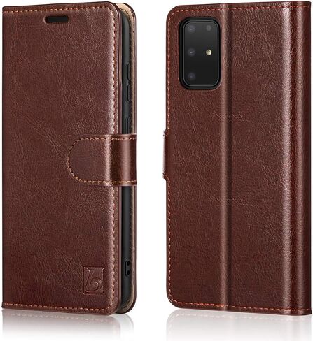 حافظة محفظة Belemay Galaxy S20، حافظة من جلد البقر الطبيعي [RFID Blocking] غطاء قلاب واقٍ مضاد للصدمات، مسند إغلاق مغناطيسي مناسب لهاتف Samsung Galaxy S20 5G (6.2 بوصة)، أزرق in Kuwait