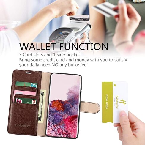 حافظة محفظة Belemay Galaxy S20، حافظة من جلد البقر الطبيعي [RFID Blocking] غطاء قلاب واقٍ مضاد للصدمات، مسند إغلاق مغناطيسي مناسب لهاتف Samsung Galaxy S20 5G (6.2 بوصة)، أزرق in Kuwait