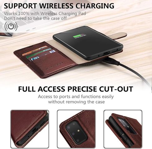 حافظة محفظة Belemay Galaxy S20، حافظة من جلد البقر الطبيعي [RFID Blocking] غطاء قلاب واقٍ مضاد للصدمات، مسند إغلاق مغناطيسي مناسب لهاتف Samsung Galaxy S20 5G (6.2 بوصة)، أزرق in Kuwait