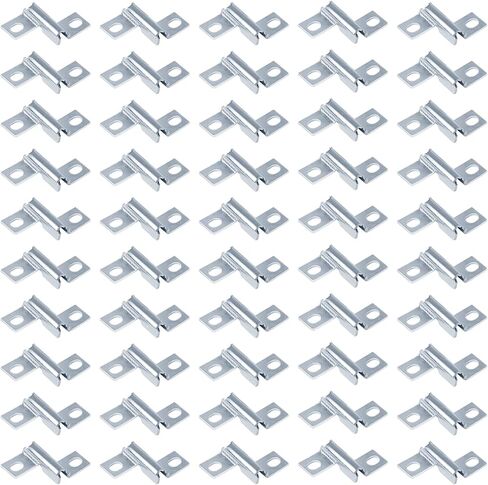 50 حزمة من مشبك الحائط والشماعة المركزية لعلبة الكابلات الشبكية السلكية، مشابك تثبيت على شكل حرف U، وصلة كابل مناسبة لقضيب سلك 4 مم - 6 مم، فولاذ مجلفن in Kuwait