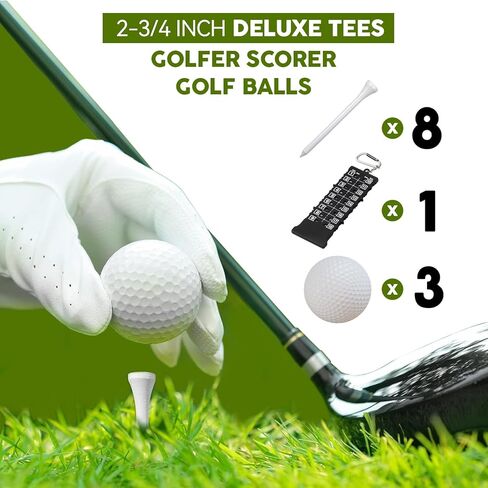 Golf Patriot Fathers Day Dad Gifts for Men from Daughter Son Wife - Golf Accessories Set include Golf Balls, Golf Tees, Golf Club Brush, Golf Ball Clamp, Ball Marker Set, Golf marker Clip & Pens in Saudi Arabia