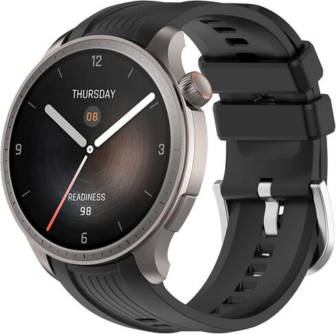 FitTurn 4 Pack Watch Band Intended for Amazfit Balance Wrist Strap, Soft Silicone Replacement Watch Band Adjustable Wristband for Huami Amazfit Balance Watchband for Men Women in Saudi Arabia
