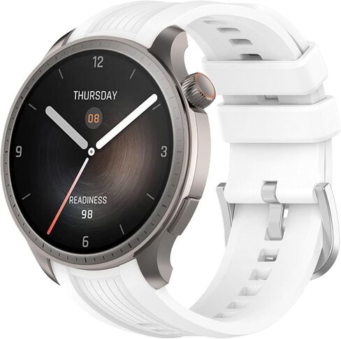 FitTurn 4 Pack Watch Band Intended for Amazfit Balance Wrist Strap, Soft Silicone Replacement Watch Band Adjustable Wristband for Huami Amazfit Balance Watchband for Men Women in Saudi Arabia