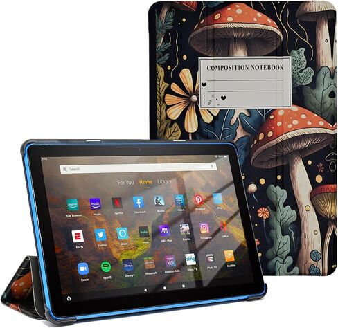 حافظة لجهاز Amazon Kindle Fire HD 10 Tablet (الجيل الثالث عشر، إصدار 2023)، غطاء خلفي ثلاثي الطي لعشاق الكتب مع تنبيه/غفو تلقائي، فصل واحد فقط in Kuwait
