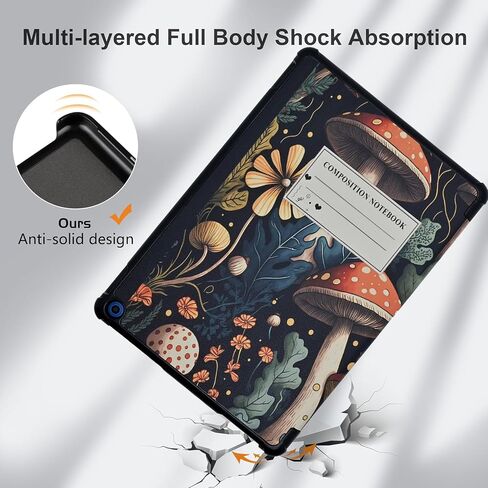 حافظة لجهاز Amazon Kindle Fire HD 10 Tablet (الجيل الثالث عشر، إصدار 2023)، غطاء خلفي ثلاثي الطي لعشاق الكتب مع تنبيه/غفو تلقائي، فصل واحد فقط in Kuwait