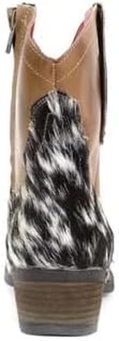 JOHNNY Cow Hair Boot: Iconic Western Elegance with a Modern Twist for the Fashion-Forward Woman Ankle Bootie Hand Made Americana Low Heal Easy On and Off YKK Zipper in Saudi Arabia