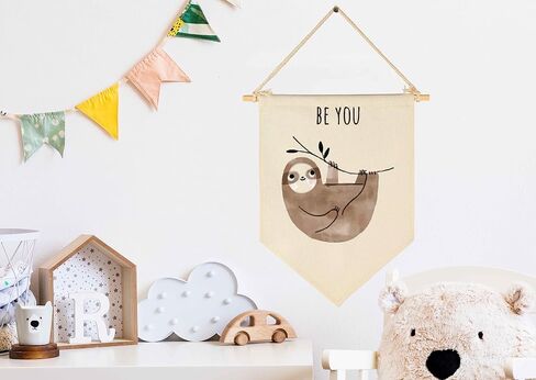 Animal Christian Nursery Decor-Bible Verse Art-Scripture Decor-Jungle Safari-Flag Gifts for Baby Boys Girls Kids-Banner Wall Sign Gifts for Nursery Baby Room Playroom Bedroom Front Door-be nuique in Saudi Arabia