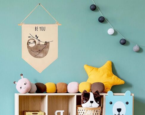 Animal Christian Nursery Decor-Bible Verse Art-Scripture Decor-Jungle Safari-Flag Gifts for Baby Boys Girls Kids-Banner Wall Sign Gifts for Nursery Baby Room Playroom Bedroom Front Door-be nuique in Saudi Arabia