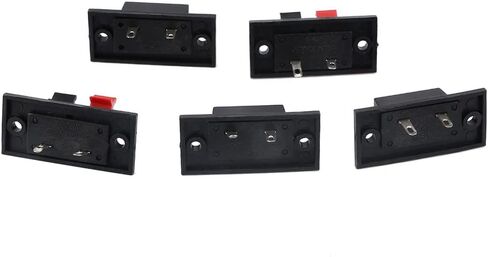 Leadigol 2 Way Spring Speaker Terminal Clip Push Release Connector,Connectors Electronic Block 2 Positions Load Audio Speaker Push-in Jack Speaker Terminals 5pcs in Saudi Arabia