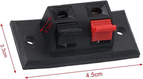 Leadigol 2 Way Spring Speaker Terminal Clip Push Release Connector,Connectors Electronic Block 2 Positions Load Audio Speaker Push-in Jack Speaker Terminals 5pcs in Saudi Arabia