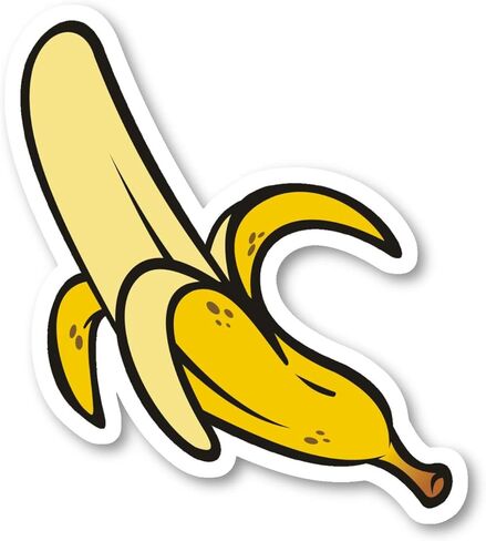 Banana Sticker Fruit Stickers - 3 Pack - Set of 2.5, 3 and 4 Inch Vinyl Laptop Stickers - for Laptop, Phone, Water Bottle, Car & More Decal (3 Pack) S214379-3Pack in Kuwait