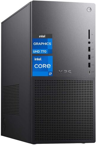 Dell XPS 8960 Desktop Computer, 13th Gen Intel i7-13700 Processor, 64GB DDR5 RAM, 4TB PCIe SSD, Intel UHD Graphics 770, USB-C, DisplayPort, Killer Wi-Fi, SD Card Reader, Windows 11, Black in Saudi Arabia