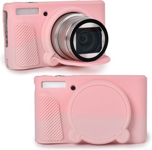 حافظة كاميرا Rieibi SX740، حافظة سيليكون لكاميرا Canon powershot SX740/SX730، غطاء واقٍ من السيليكون متوافق مع كاميرا Canon SX730/SX740 HS الرقمية - أسود in Saudi Arabia