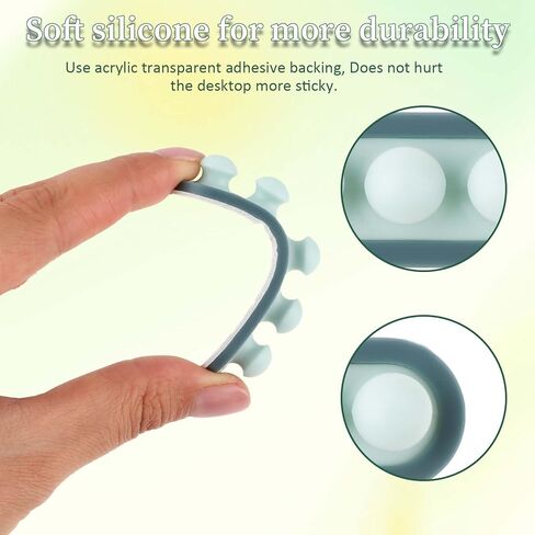 3Pcs Pea Cable Clips Silicone USB Cable Organizer Self-Adhesive Desk Cord Organizer Colorful Wire Shelf Clips Cute Cord Holders for Cables Home Office(3 Colors) in Saudi Arabia