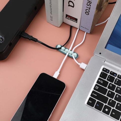 3Pcs Pea Cable Clips Silicone USB Cable Organizer Self-Adhesive Desk Cord Organizer Colorful Wire Shelf Clips Cute Cord Holders for Cables Home Office(3 Colors) in Saudi Arabia