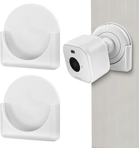 Wall Mount fits for Blink Mini 2 Indoor Camera, Adhesive Window Camera Wall Holder Brackets for Mounting The Blink Mini Camera On Wall/Glass Door, No Drill, No Screws,White (2 Pack) in Saudi Arabia