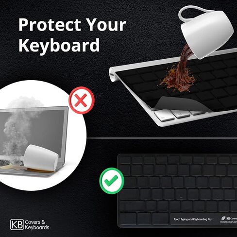 KB Covers Touch Typing Keyboard Cover Compatible with 13" & 15" MacBook Pro w Touch Bar 2016+ | Ultra Thin Dust Water & Dirt Resistant Silicone Skins in Saudi Arabia