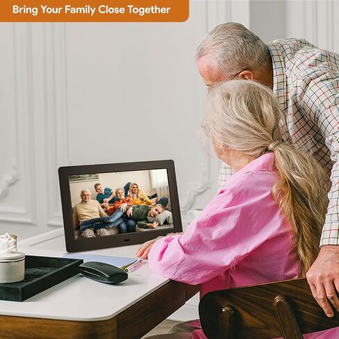 8 Inch Digital Picture Frame, Plug in USB or SD Digital Photo Frame, HD Display with Remote Control, Video and Music Support, Slideshow, Wall Mountable, for Seniors in Saudi Arabia