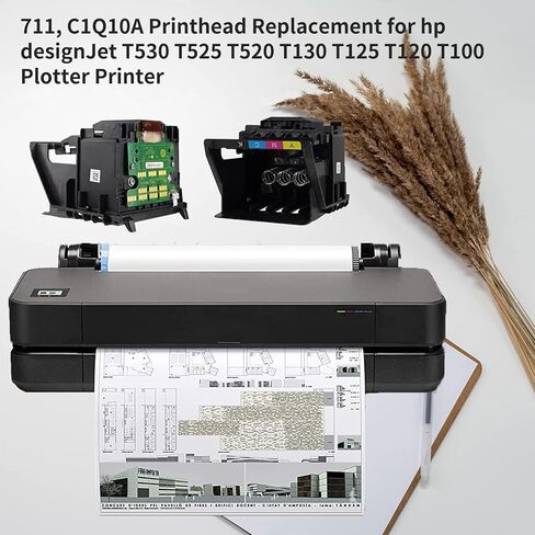 711، رأس طباعة C1Q10A متوافق مع طابعة hp designJet T530 T525 T520 T130 T125 T120 T100، دقة عالية، ملونة، متينة، تغليف متعدد لضمان النقل الآمن (خالي من الحبر) in Kuwait