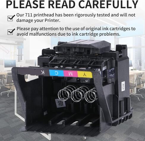 711، رأس طباعة C1Q10A متوافق مع طابعة hp designJet T530 T525 T520 T130 T125 T120 T100، دقة عالية، ملونة، متينة، تغليف متعدد لضمان النقل الآمن (خالي من الحبر) in Kuwait