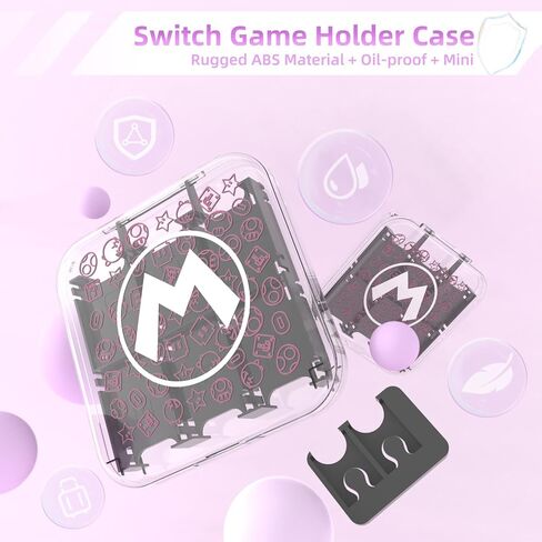 Switch Game Case for Nintendo Switch Game Card, Switch Games Holder, Portable Nintendo Games Card Case for Switch Game Storage Card with 12 Game Cartridge Card Slots and 2 Micro Sd Card Slots in Kuwait