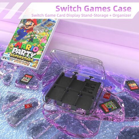Switch Game Case for Nintendo Switch Game Card, Switch Games Holder, Portable Nintendo Games Card Case for Switch Game Storage Card with 12 Game Cartridge Card Slots and 2 Micro Sd Card Slots in Kuwait