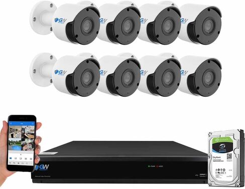 نظام كاميرا أمان GW Security بدقة 8 ميجابكسل في الهواء الطلق مع اكتشاف الوجه/الإنسان/المركبة بتقنية الذكاء الاصطناعي، ومسجل فيديو رقمي بدقة 4K 8CH وميكروفون 8 × 3840TVL بدقة 8 ميجابكسل، وكاميرات CCTV محورية منزلية، وتشغيل الذكاء الاصطناعي الذكي، وتنبيه ال in Saudi Arabia