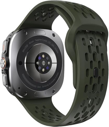 TiMOVO Breathable Bands Compatible with Samsung Galaxy Watch 7 Ultra band 47mm, Soft Silicone Replacement Strap for Galaxy Watch Ultra bands,Black in Saudi Arabia