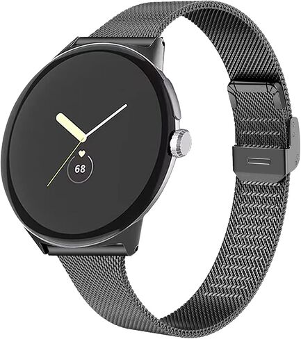 FitTurn أحزمة معدنية رفيعة لساعة Google Pixel 3 41 ملم/ساعة 2/بكسل للنساء والرجال، شبكات رفيعة من الفولاذ المقاوم للصدأ بحلقة شبكية بديلة لساعة Pixel 3 41 ملم/ساعة 2/بكسل متتبع اللياقة البدنية والصحة in Saudi Arabia