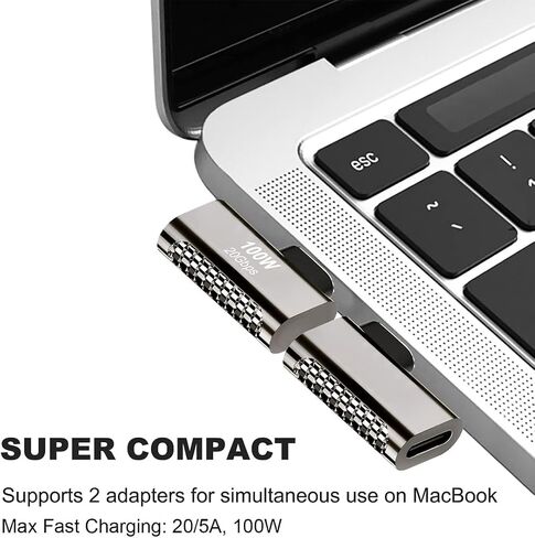 2Pack Straight USB C Male to Female Extender 20Gbps 100W in Kuwait