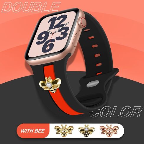 3 Pack Designer Sport Bands Compatible With Apple Watch Band 38mm 40mm 41mm 42mm 44mm 45mm 46mm 49mm Women Girls,Soft Silicone Sport Strap for iWatch Series 10 9 8 7 6 Ultra SE 5 4 3 2 1 in Saudi Arabia
