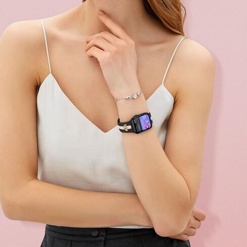 3 Pack Designer Sport Bands Compatible With Apple Watch Band 38mm 40mm 41mm 42mm 44mm 45mm 46mm 49mm Women Girls,Soft Silicone Sport Strap for iWatch Series 10 9 8 7 6 Ultra SE 5 4 3 2 1 in Saudi Arabia