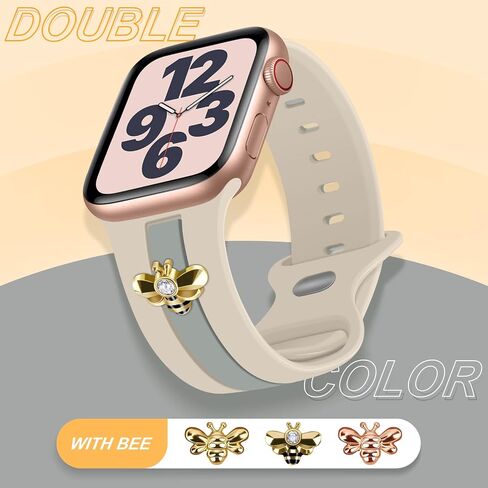 3 Pack Designer Sport Bands Compatible With Apple Watch Band 38mm 40mm 41mm 42mm 44mm 45mm 46mm 49mm Women Girls,Soft Silicone Sport Strap for iWatch Series 10 9 8 7 6 Ultra SE 5 4 3 2 1 in Saudi Arabia