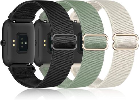 3 Pack Stretchy Nylon Band Compatible with Kuizil Smart Watch Bands for Men Women, Quick Release Soft Elastic Strap Replacement Wristbands for Kuizil T70 1.91" Smartwatch in Kuwait