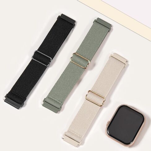 3 Pack Stretchy Nylon Band Compatible with Kuizil Smart Watch Bands for Men Women, Quick Release Soft Elastic Strap Replacement Wristbands for Kuizil T70 1.91" Smartwatch in Kuwait