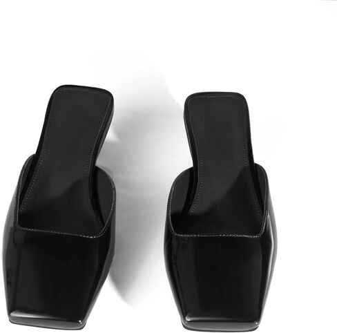 iadore Women Sexy Low Heel Sandals Ankle Straps Fashion Open Toe Satin Slip on Mules Summer Chic Strappy Dress Sandals Size 5-12 US in Saudi Arabia