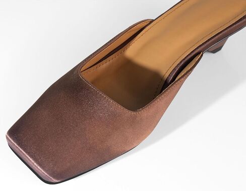 iadore Women Sexy Low Heel Sandals Ankle Straps Fashion Open Toe Satin Slip on Mules Summer Chic Strappy Dress Sandals Size 5-12 US in Saudi Arabia