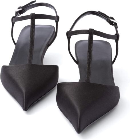 iadore Women Sexy Low Heel Sandals Ankle Straps Fashion Open Toe Satin Slip on Mules Summer Chic Strappy Dress Sandals Size 5-12 US in Saudi Arabia