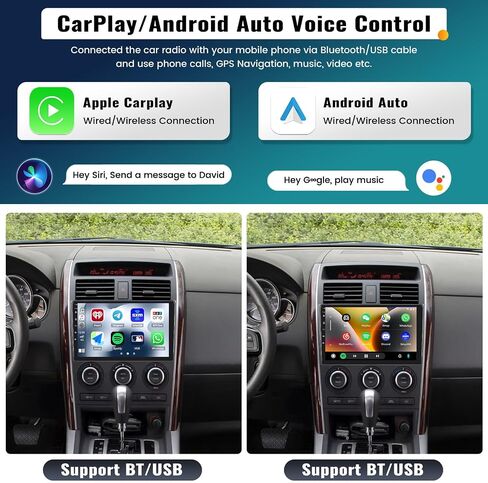راديو ستيريو للسيارة UNITOPSCI 2G+64G Android 13 لسيارة Mazda CX-9 2007-2015 ترقية CarPlay Android Auto 10.1 بوصة تعمل باللمس نظام تحديد المواقع GPS بلوتوث FM/RDS WiFi HiFi SWC + ميكروفون كاميرا احتياطية in Saudi Arabia